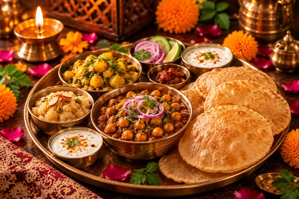 Chole puri thali